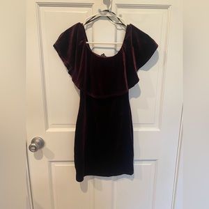 Burgundy Velvet Holiday Dress